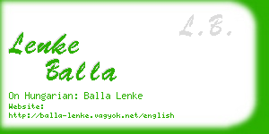 lenke balla business card